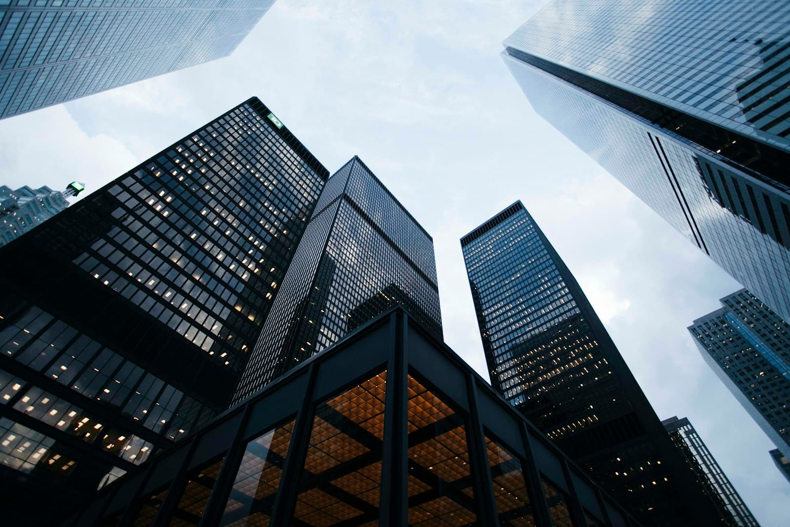 Modern business district representing IBD industry solutions
